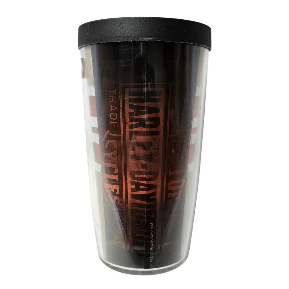 TERVIS OFFICIAL HARLEY DAVIDSON MOTORCYCLE TRAVEL MUG 16 OZ‎ TUMBLER MADE IN USA
